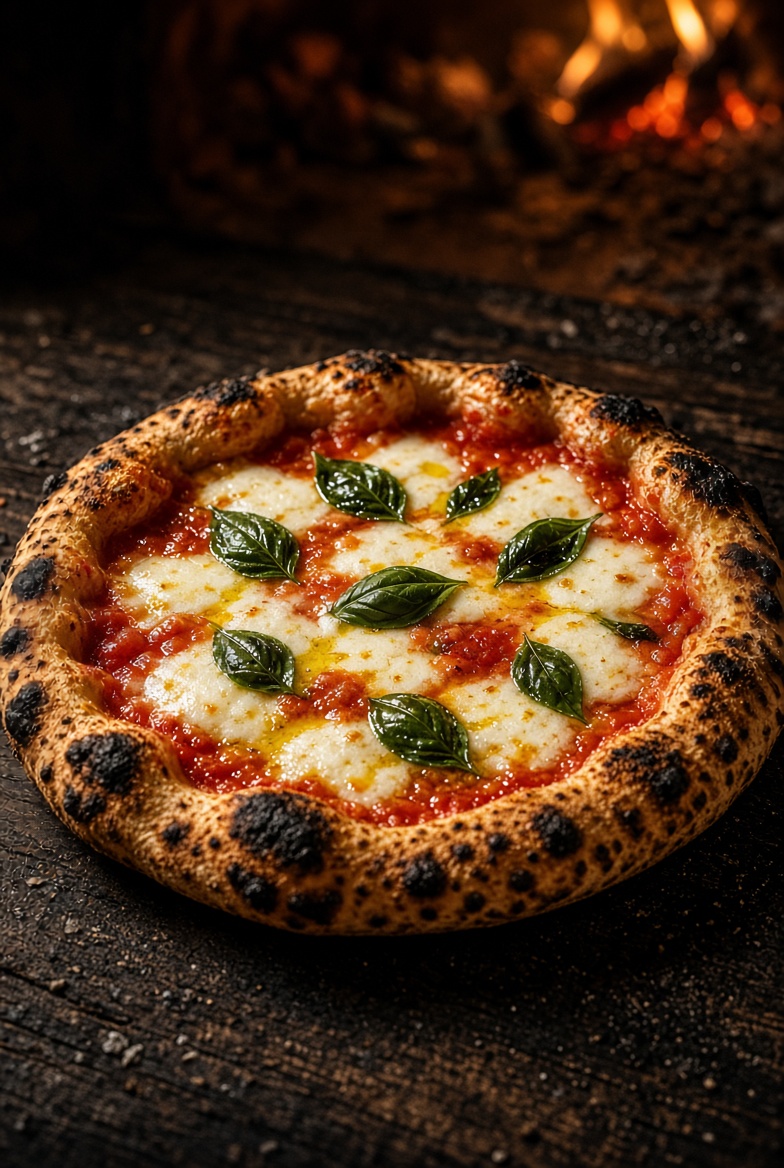 Wood-fired pizza